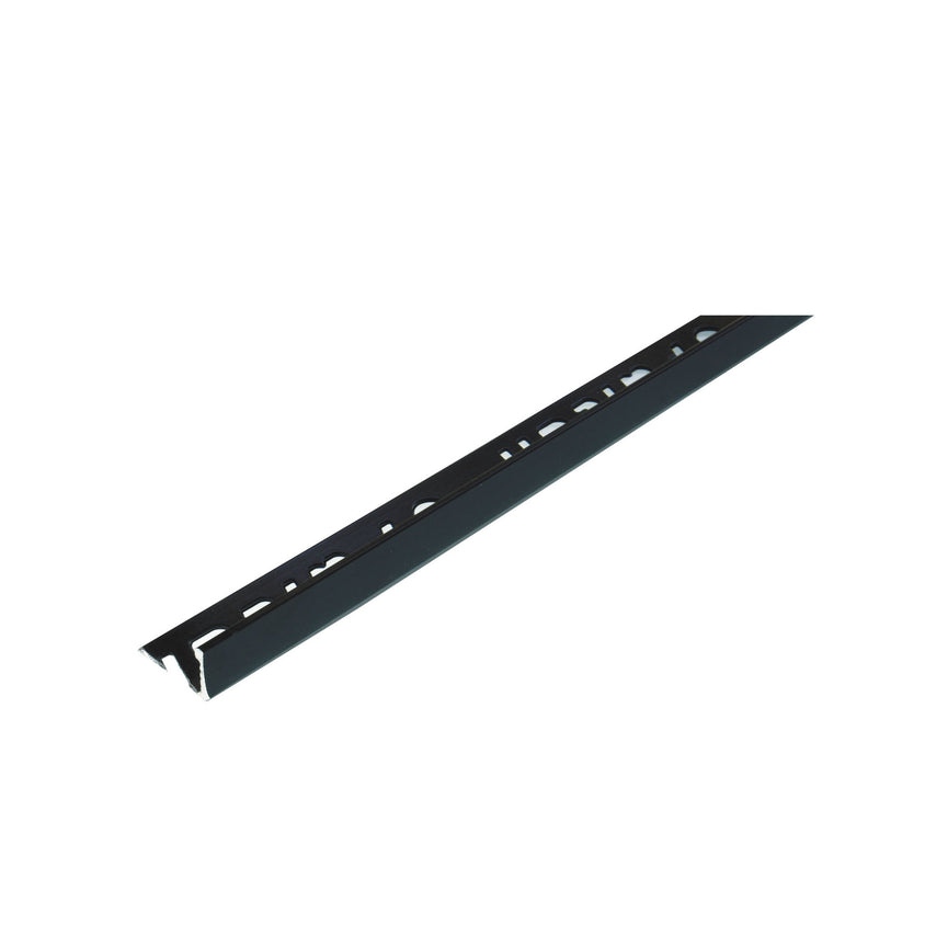 12mm aluminium black powder coat straight