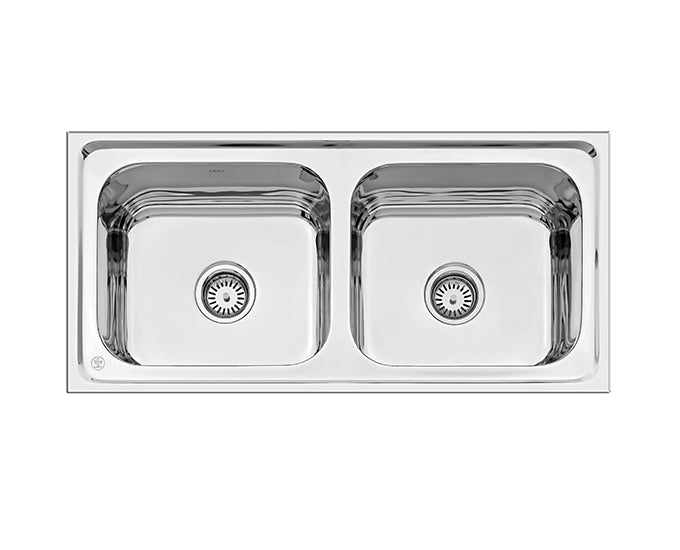 Sink SS 120x50 DBL DRPIN YK125